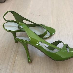 New Size 5 - Nine West - 3 Inch Heel Sandals - Unique Green